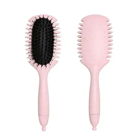 DUAIU Curls Define Styling Brush Boar Bristle Tangled Hair Comb Detangling Hair Brush Women Wet Curly Hair Combs Barber Styling Tools Pink | Walmart (US)