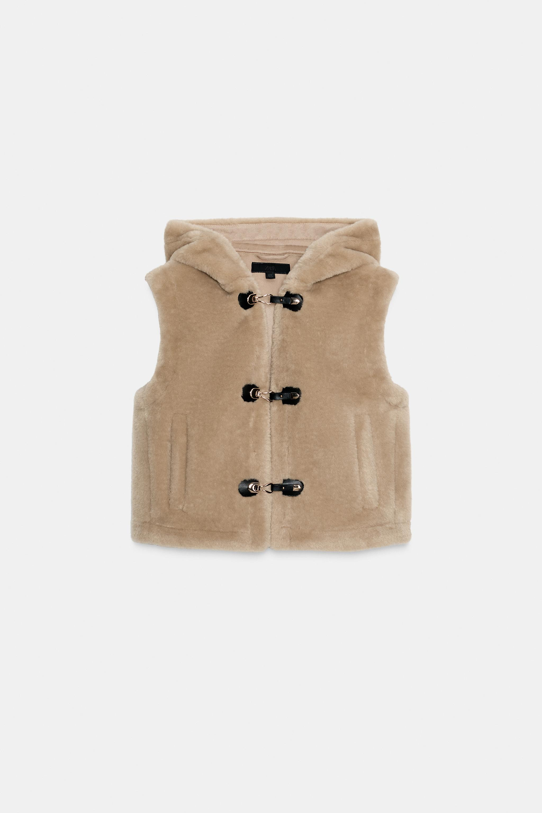 SHEARLING TOGGLE VEST | Zara US