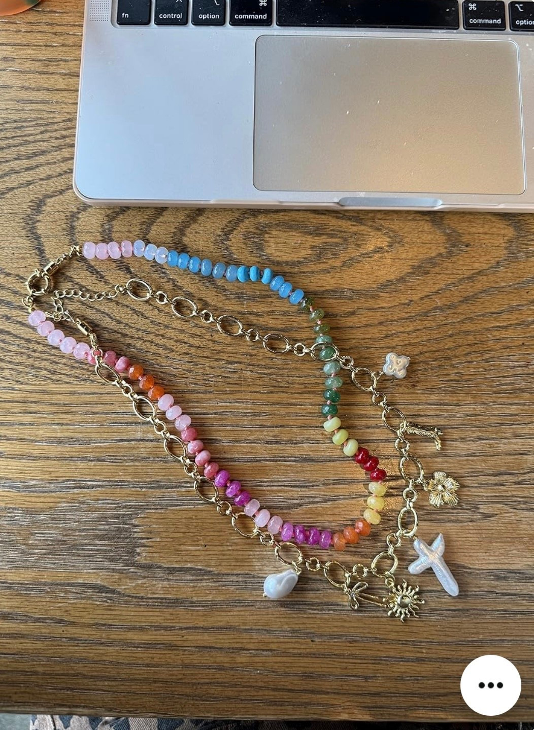My go to necklace stack lately! I love the cross charm necklace mixed with the colorful beads! I use these little magnetic clasps for easy necklace use!

#LTKSeasonal #LTKBeauty