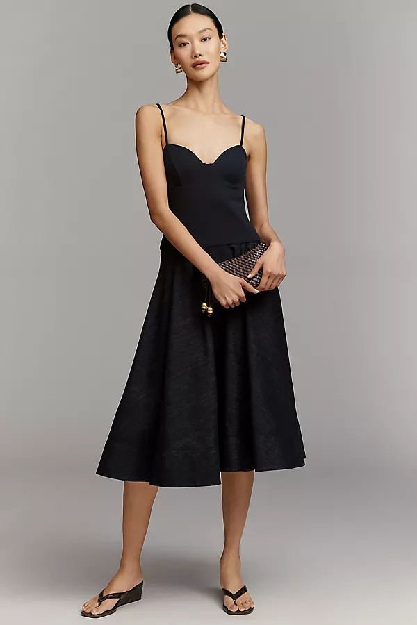 Mare Mare Knit Denim Twofer Midi Dress | Anthropologie (US)