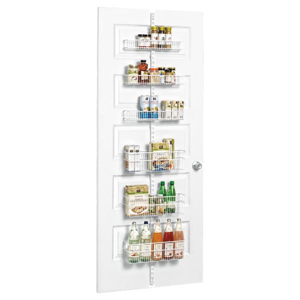 White elfa utility Pantry Door & Wall Rack | The Container Store