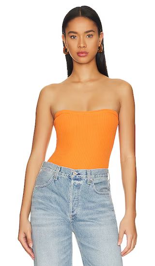 Maiah Strapless Bodysuit in Orange | Revolve Clothing (Global)