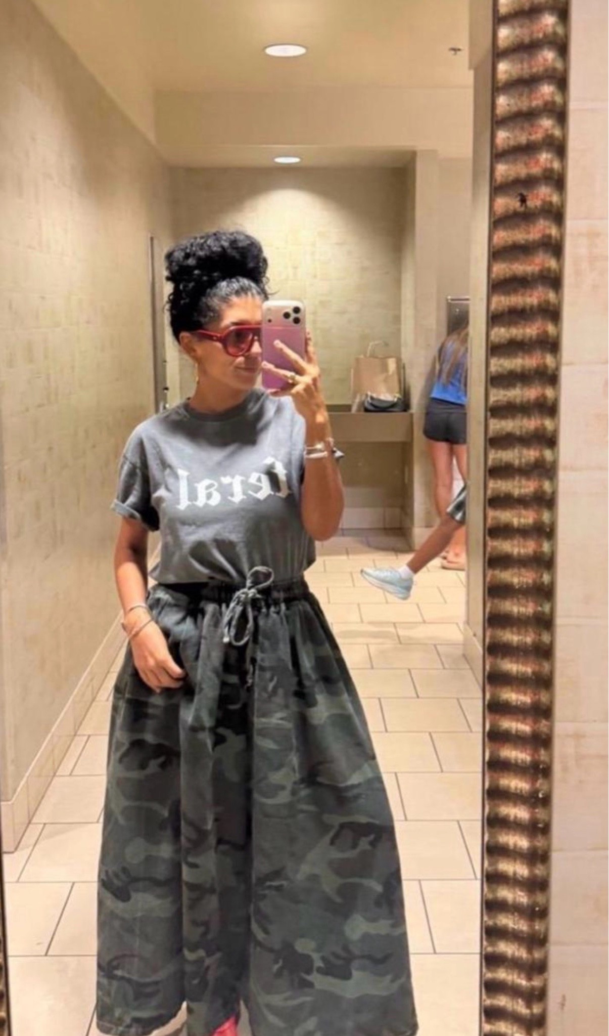 Camo, but make it cool 🖤 Loving the mix of a relaxed graphic tee with this statement maxi skirt for an edgy everyday look.

#CamoStyle #StreetStyle #CasualChic

#LTKdayinmylife #LTKootd #LTKstorytime
