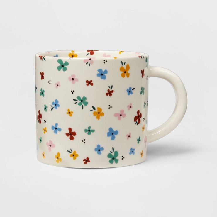 16oz Drinkware Mug Floral White - Room Essentials™ | Target