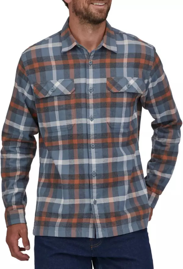 Patagonia Men's Organic Cotton Midweight Fjord Flannel Long Sleeve Shirt | Dick's Sporting Goods | Dick's Sporting Goods