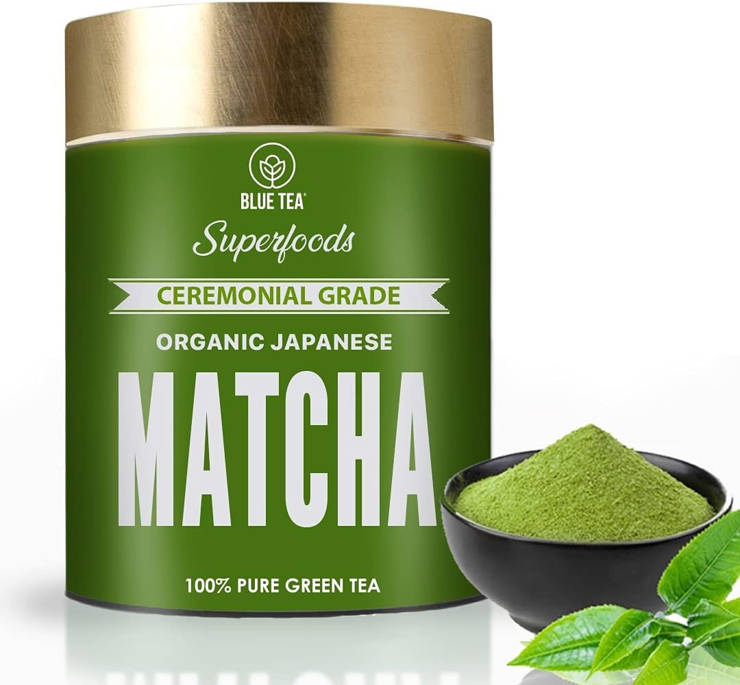 BLUE TEA - Japanese Matcha Green Tea Powder (50 gm) || HEALTHY SUPERFOOD || Ceremonial Grade - Au... | Amazon (UK)