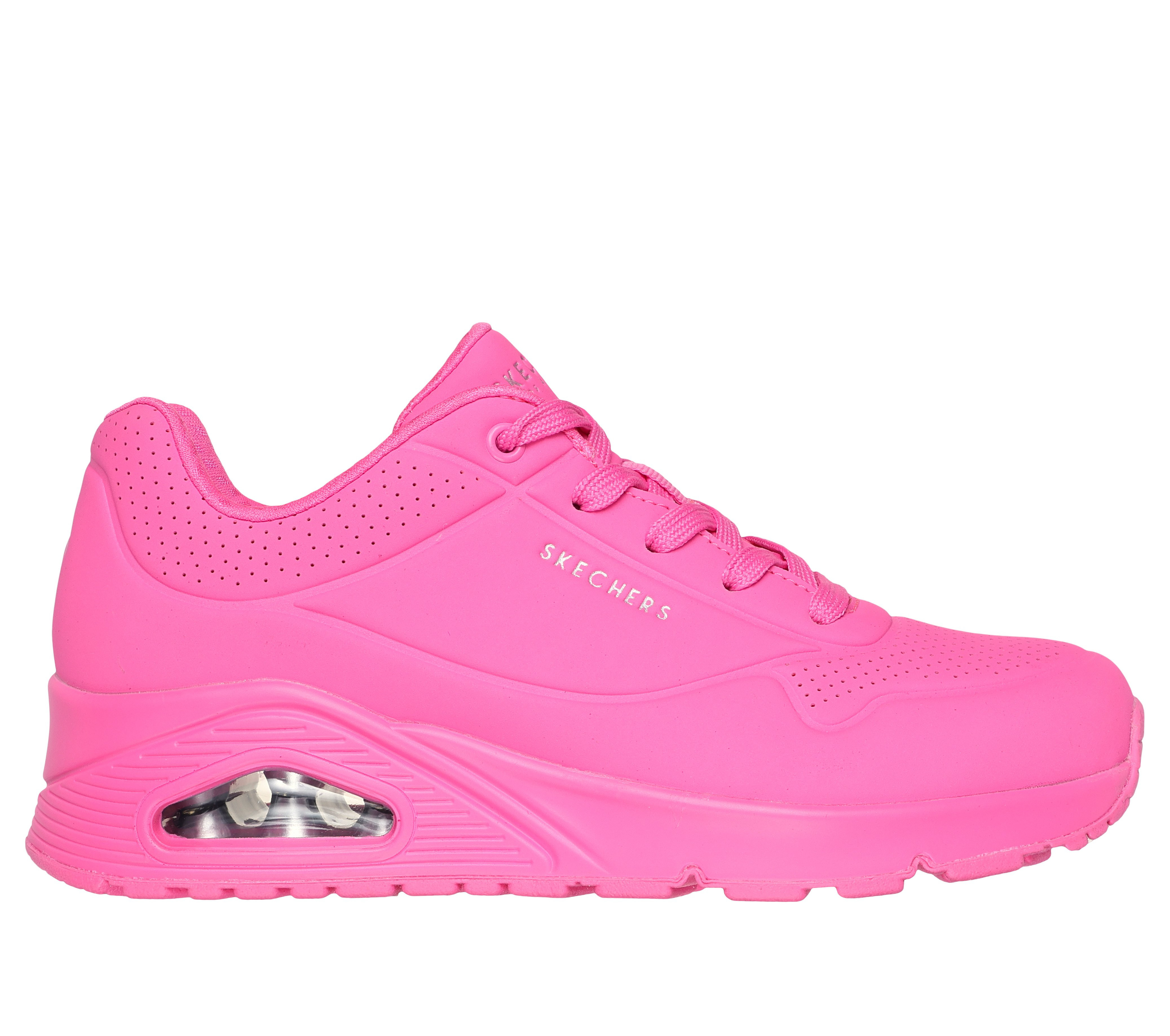 Skechers Women's Uno - Stand on Air Sneaker | Size 10.0 | Hot Pink | Textile/Synthetic | Skechers US
