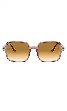 Ray-Ban Acetate Square in Transparent Light Brown & Gradient Brown from Revolve.com | Revolve Clothing (Global)