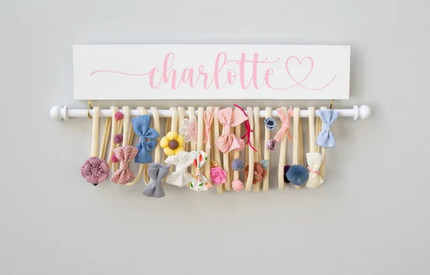 Click for more info about Personalized headband and bow holder for your baby girls nursery,  Baby shower gift that everyone...