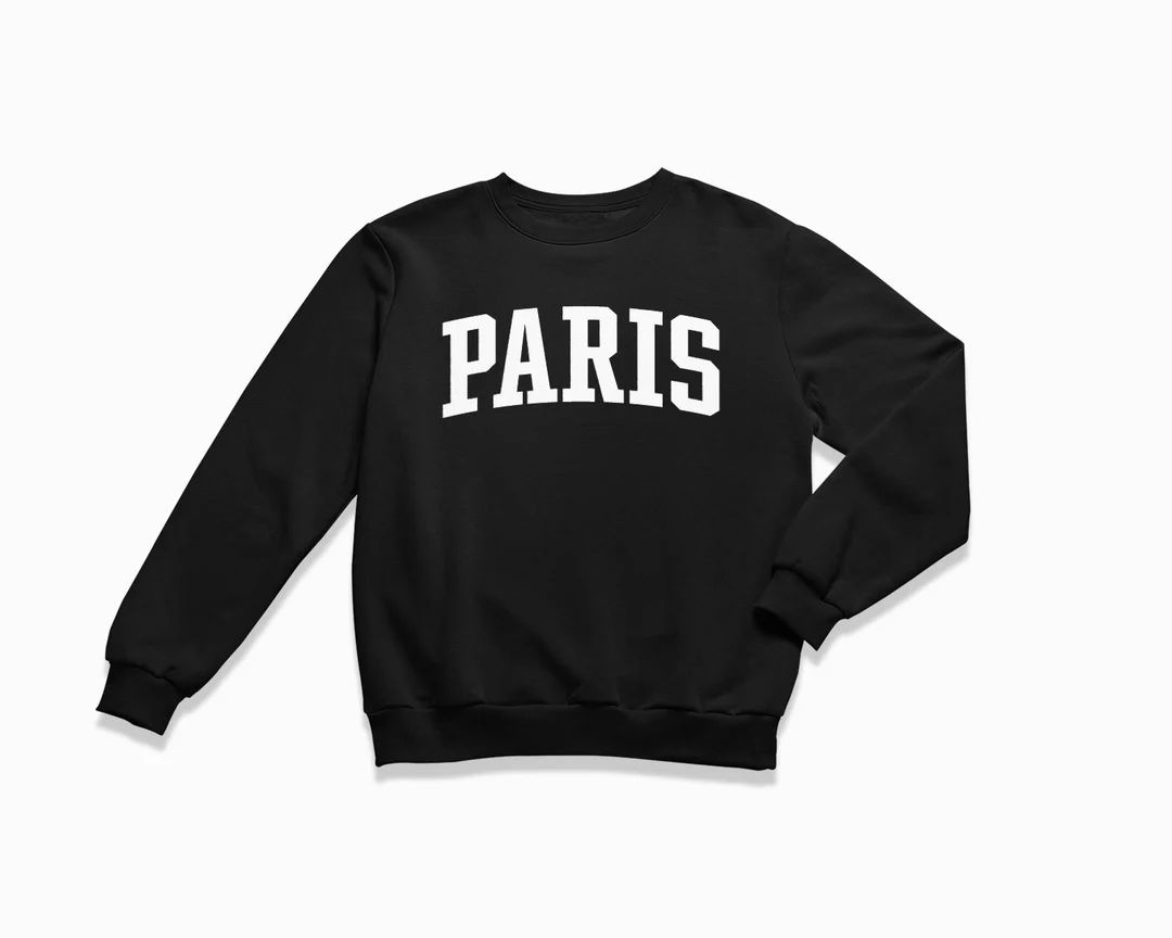 Paris Sweatshirt: Paris France Crewneck / College Style Sweatshirt / Vintage Inspired Sweater - E... | Etsy (US)