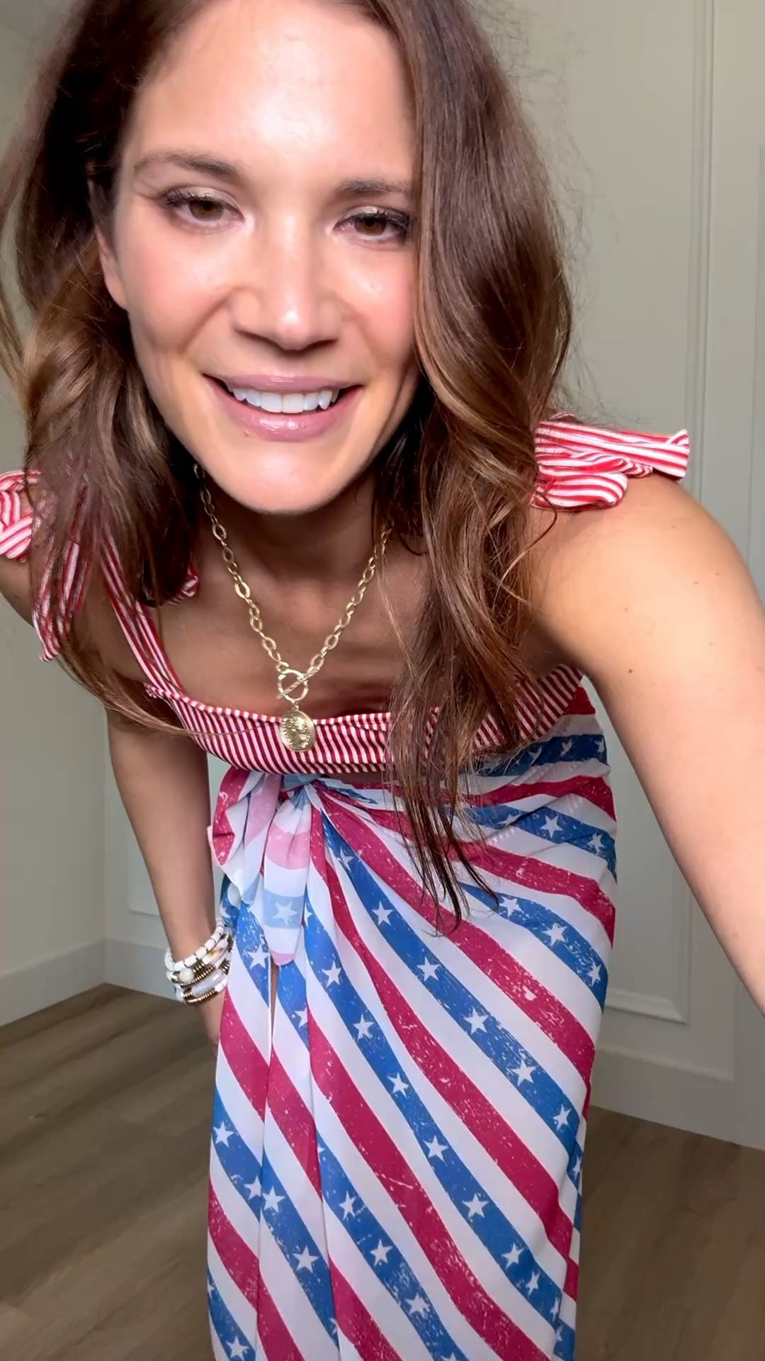 Such a fun Fourth of July swim look. I love this pink textured top paired with this red, white, and blue cover up, it is the perfect festive outfit for the pool or lake.

Tall girl outfits, Fourth of July outfit, Swim cover up, Patriotic outfit, Red white and blue outfit, Amazon tall girl clothing, 6 foot style, Beach outfit ideas, Poolside outfit, Vacation outfit inspo, Summer holiday outfits, Stang and Co

#LTKSwim #LTKSeasonal #LTKTall