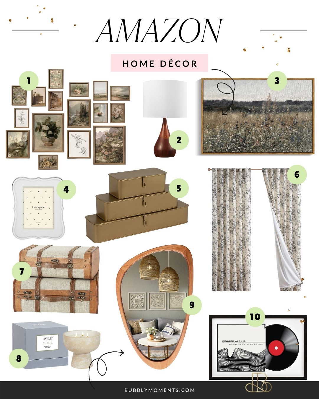 For the home that feels like it has a story 🤎✨ These Amazon décor finds bring together vintage-inspired artwork, warm wood, classic accents, soft textiles and timeless details for that cozy, collected look. I love how mixing traditional pieces with a few unexpected accents can make a room feel much more personal and inviting. If you’re decorating a living room, bedroom, dining space or entryway, save this for inspiration and tap to shop! 🏡

#AmazonFinds #AmazonHomeFinds #AmazonHomeDecor #AmazonDecor #HomeDecor #VintageDecor #VintageInspired #VintageHome #TraditionalDecor #TraditionalHome #ClassicDecor #ClassicHome #CollectedHome #EclecticDecor #EnglishCountry #CottageDecor #CottageHome #CozyHome #HomeInspo #HomeDecorInspiration #InteriorDesignInspo #InteriorStyling #HomeStyling #LTKHome #LTKFinds #ShopLTK #AmazonMustHaves #AmazonShopping #HomeFinds #DecorFinds

#LTKdayinmylife #LTKstorytime #LTKHome