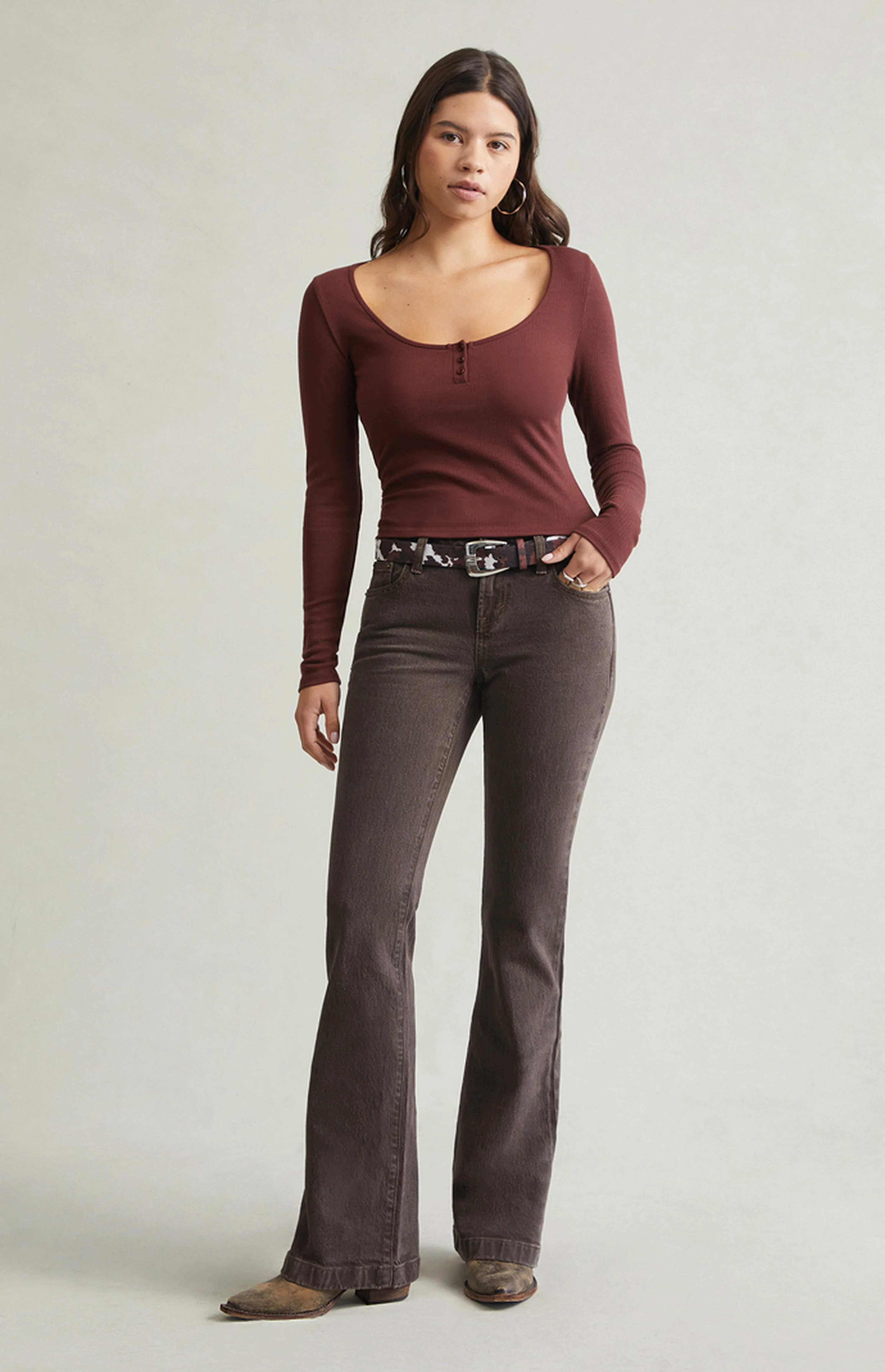 Pacsun Jade Low Rise Bootcut Jeans Brown | PacSun