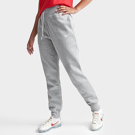 Nike Women's Sportswear Phoenix Fleece High-Waisted Jogger Sweatpants in Grey/Dark Grey Heather Size | Finish Line (US)