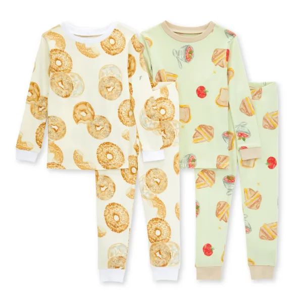 New York Bagel Organic Baby Snug Fit Pajamas - 2 Pack - 2-Piece 18M | Burts Bees Baby