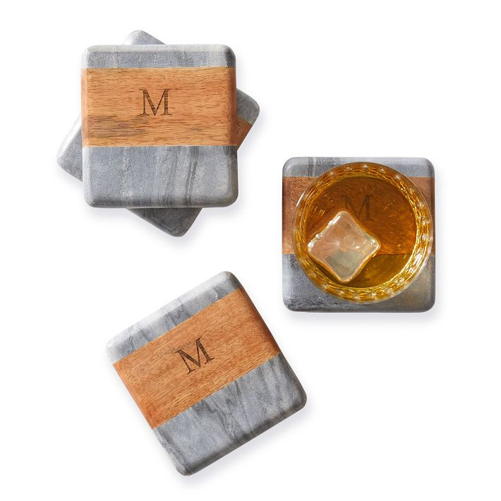 Wood and Marble Coasters | Mark and Graham