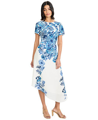 Women's Short-Sleeve Midi Dress | Macy's