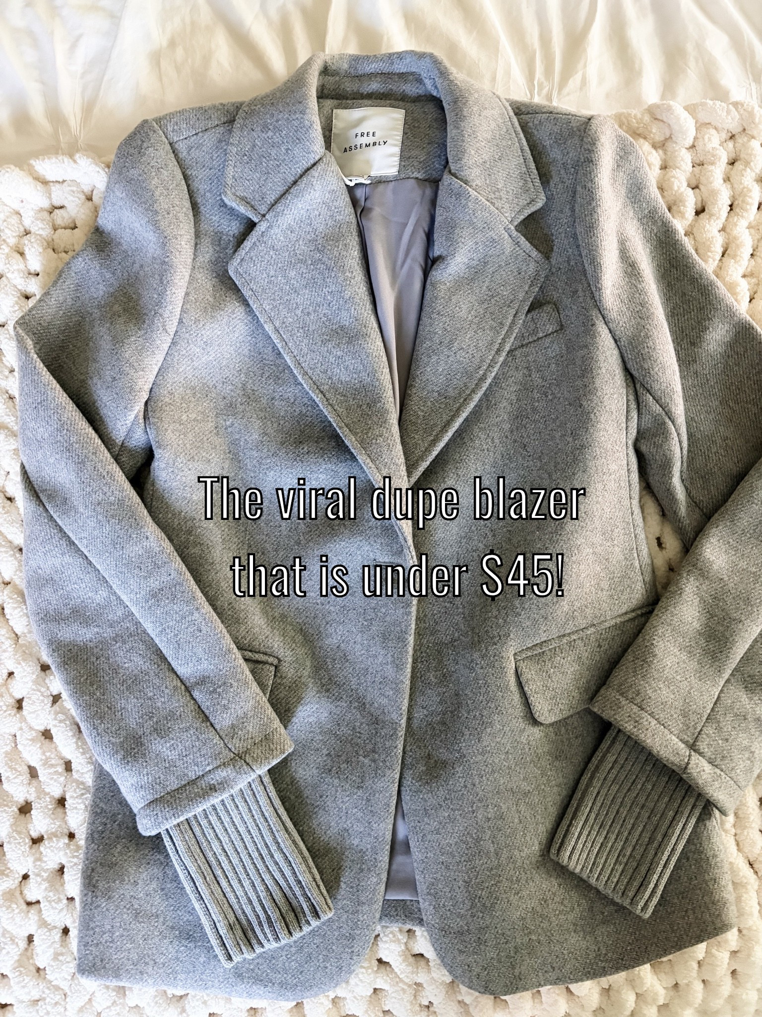 The viral dupe blazer that is under $40.  It is amazing quality from  Walmart.

#LTKOver40 #LTKSaleAlert #LTKSeasonal