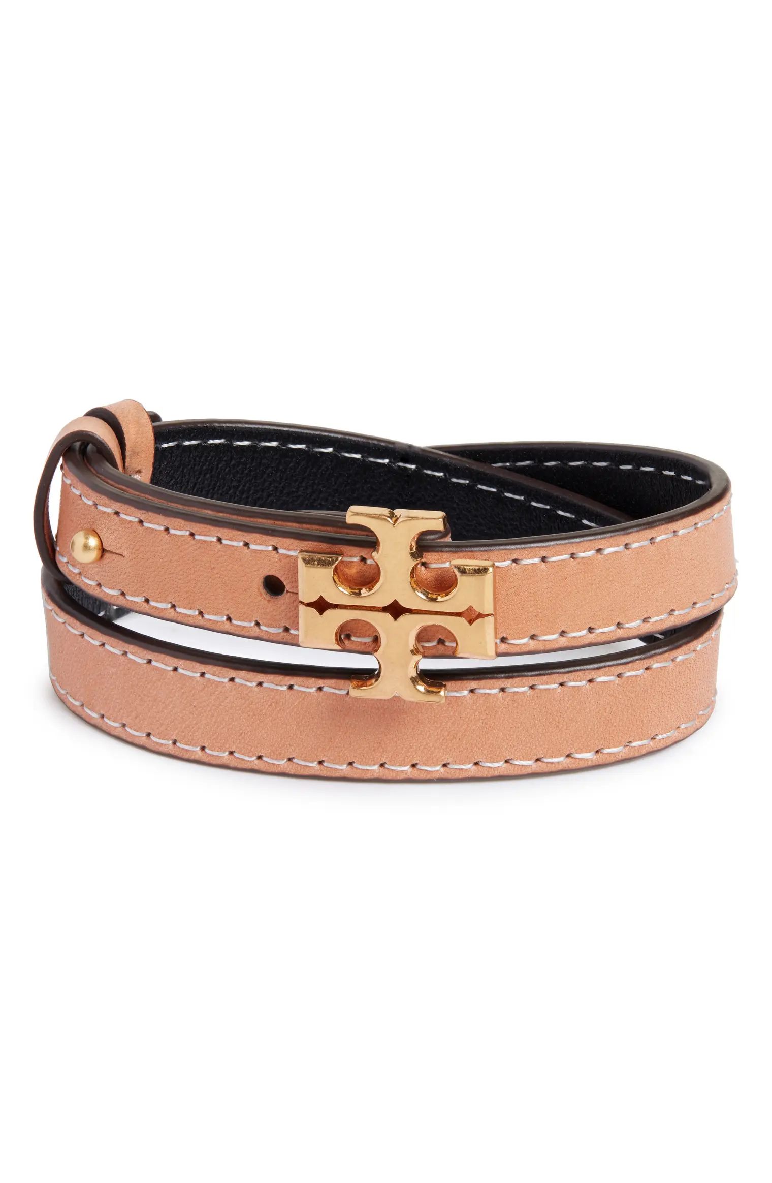 Kira Leather Double Wrap Bracelet | Nordstrom