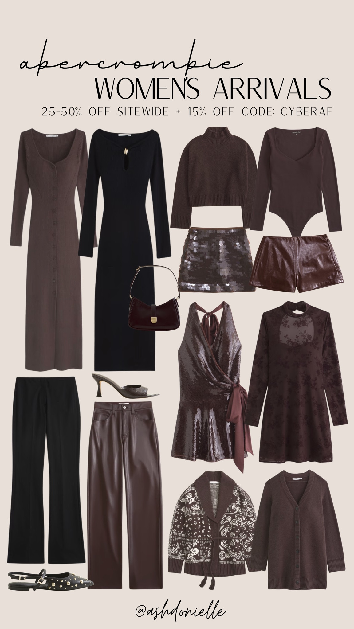 Abercrombie sale! Get 25-50% off sitewide and additional 15% off with code: CYBERAF

chunky knit sweaters
faux-fur lined boots
long wool coats
thermal matching sets
turtleneck bodysuits
oversized scarves
puffer jackets
ribbed knit dresses
fleece-lined leggings
cozy sherpa pullovers
wide-leg wool trousers
winter beanie + glove sets

#LTKSaleAlert #LTKHoliday #LTKCyberWeek