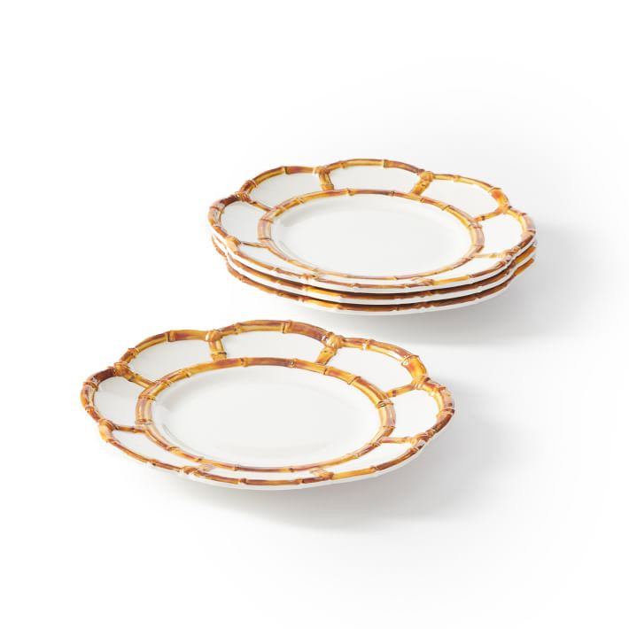 Bamboo Melamine Accent Plate, Set of 4 | Mark and Graham