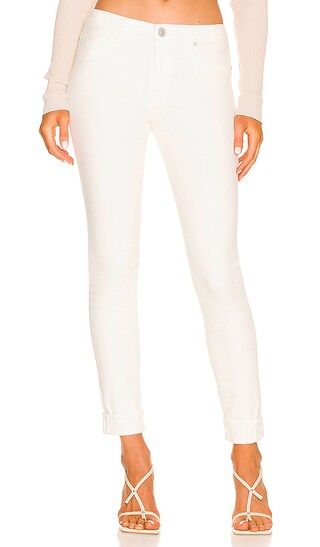 Nico Midrise Super Skinny Ankle Jean in White | Revolve Clothing (Global)