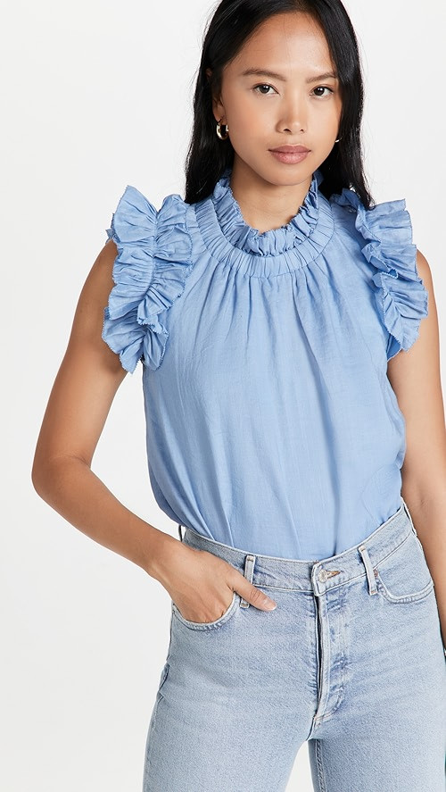 Ramie Flutter Sleeve Top | Shopbop