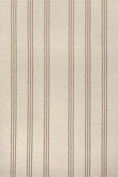 Ivory Hawthorn Striped Wool 9' x 12' Area Rug | Rugs USA