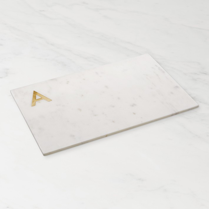 Marble & Brass Monogram Board | Williams-Sonoma