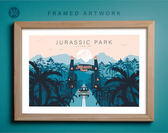 Jurassic Park Film Poster  Minimalist Poster  Home Decor  - Etsy | Etsy (US)