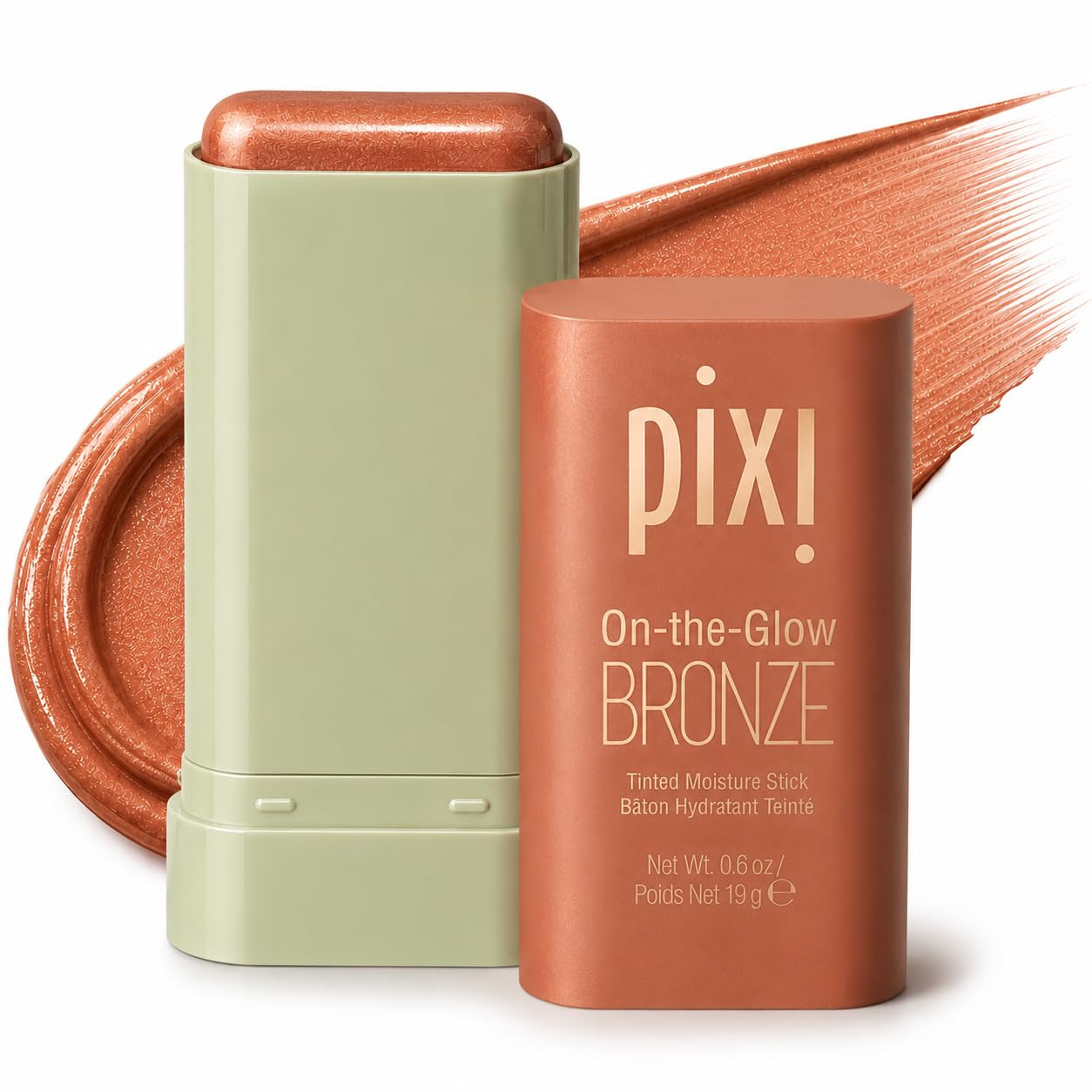 Pixi On-the-Glow Bronze - RichGlow, Hydrating Tinted Moisture Bronzer Stick with Ginseng, Aloe Vera & Fruit Extracts, For Cheeks & Lips, 19g / 0.6oz, Paraben-Free | Amazon (US)