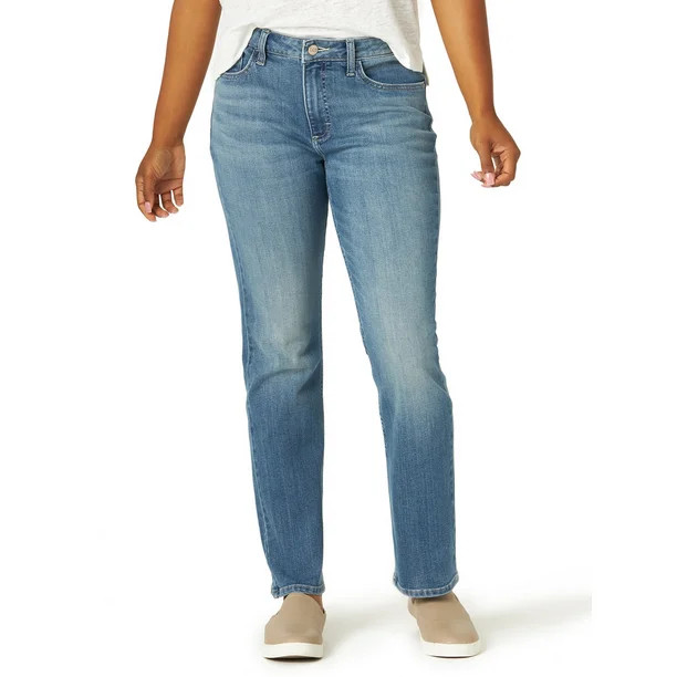 Lee Women's Midrise Straight Leg Jean - Walmart.com | Walmart (US)
