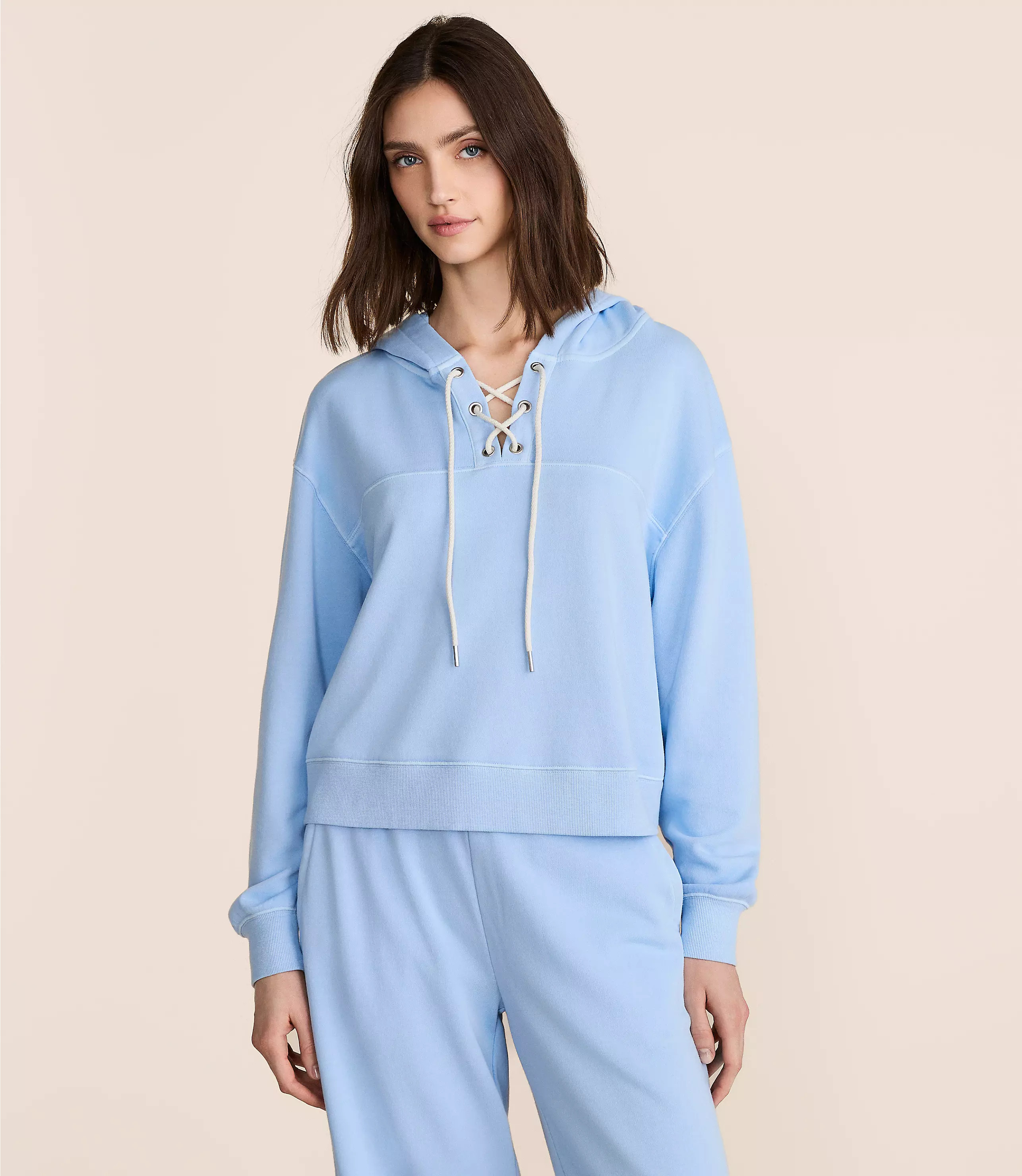 Lou & Grey Terrysoft Lace Up Hoodie | LOFT