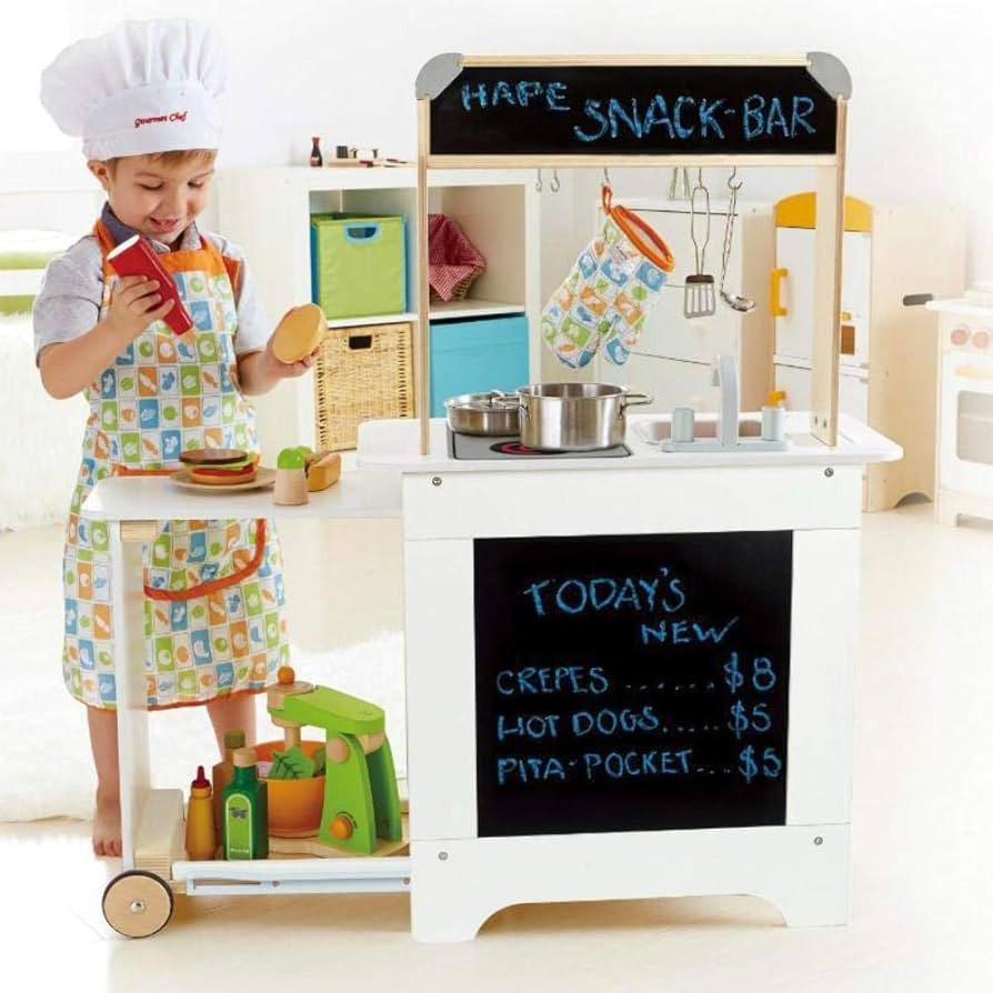 Award Winning Hape Playfully Delicious Cook 'n Serve Wooden Play Kitchen Yellow, L: 37, W: 11.8, ... | Amazon (US)