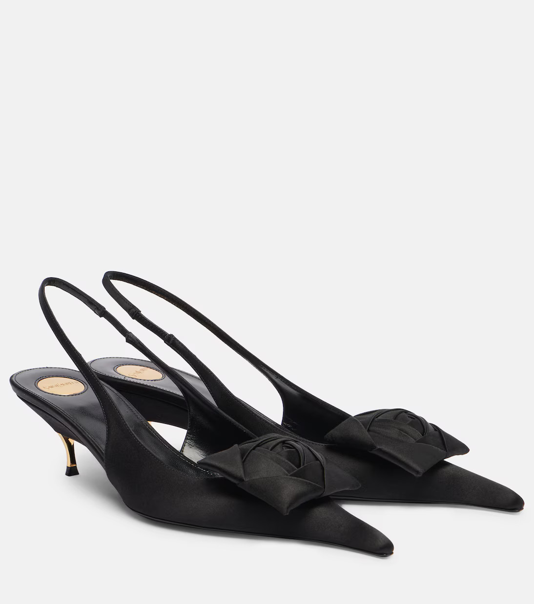 Dakota 50 crêpe satin slingback pumps | Mytheresa (US/CA)