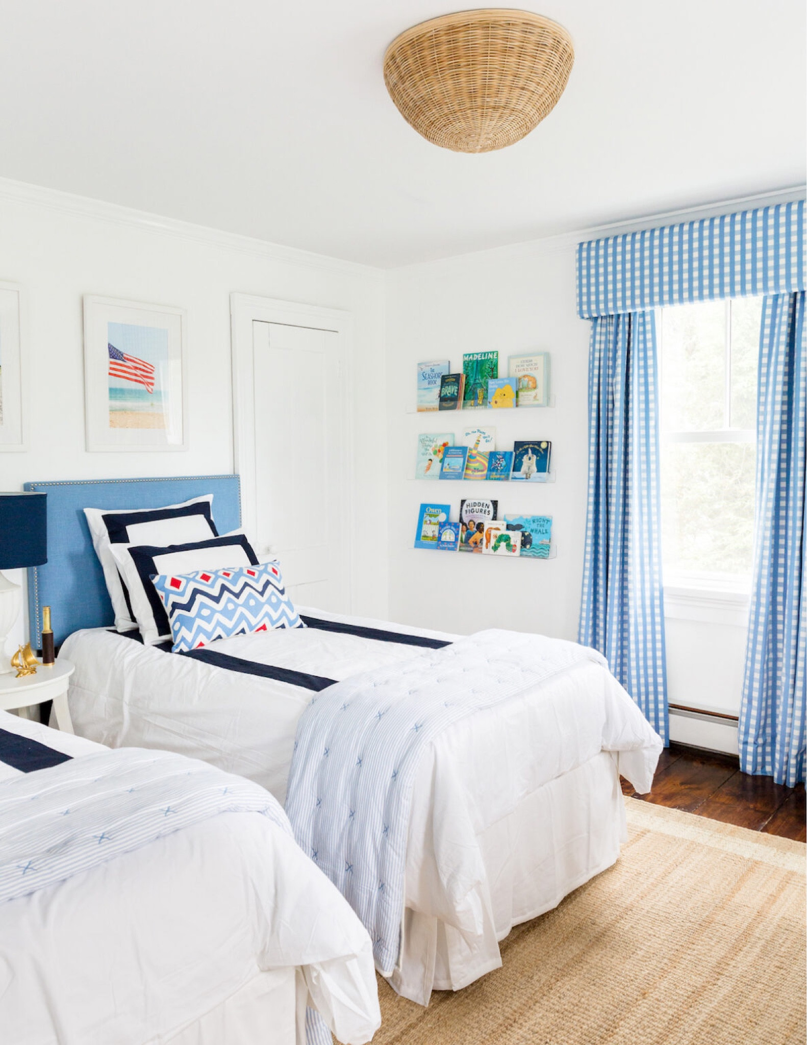 Boys’ Bedroom with links to all products including large gingham curtains, sisal rug, kid friendly furniture, Serena & Lily linens

#LTKkids #LTKhome