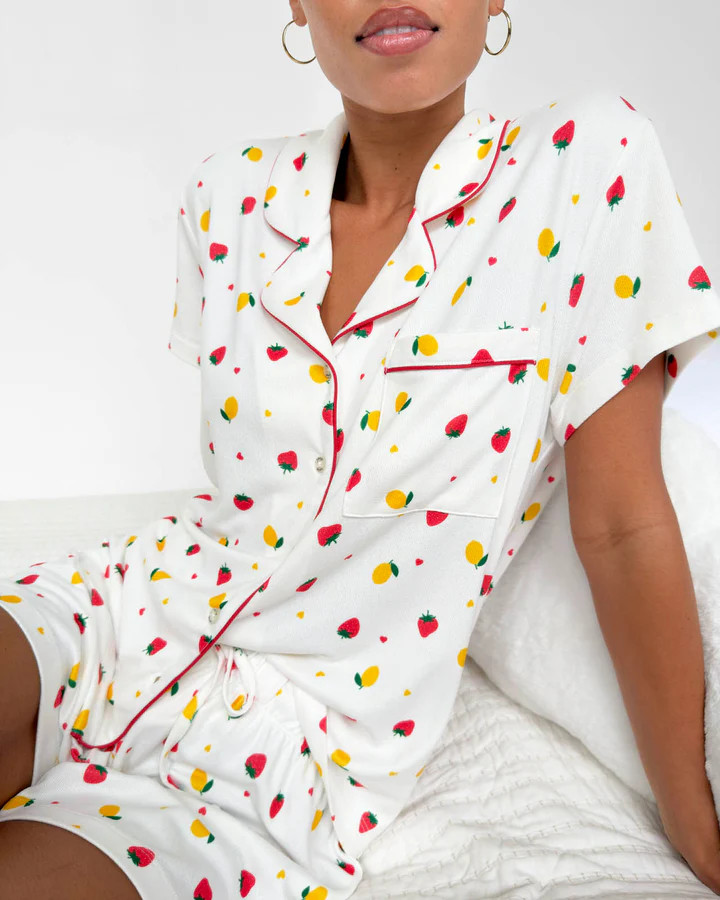 Strawberry Lemonade Flora Pillowsoft Short Set | Splendid
