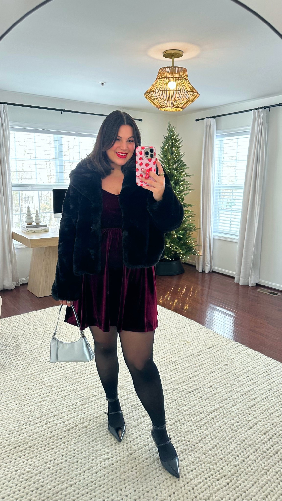 Last minute Christmas Day outfit from Walmart! How pretty is this little velvet dress! 
Strapless - xl *save with code KELLYTK20
Tights - xl 
Dress - large 
Coat - xl
Heels - 9.5
*exact bag from primark, added some similar options 



#LTKHoliday #LTKTall #LTKMidsize
