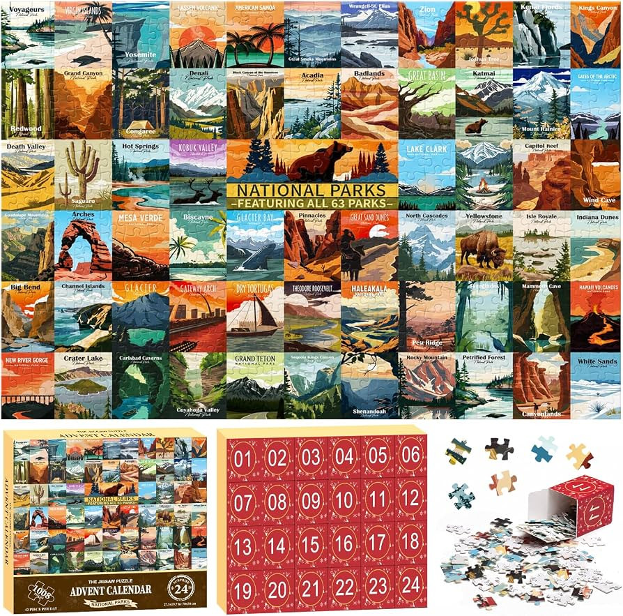 National Parks Puzzle Advent Calendar 2026 \u2013 24 Days Countdown | Amazon (US)