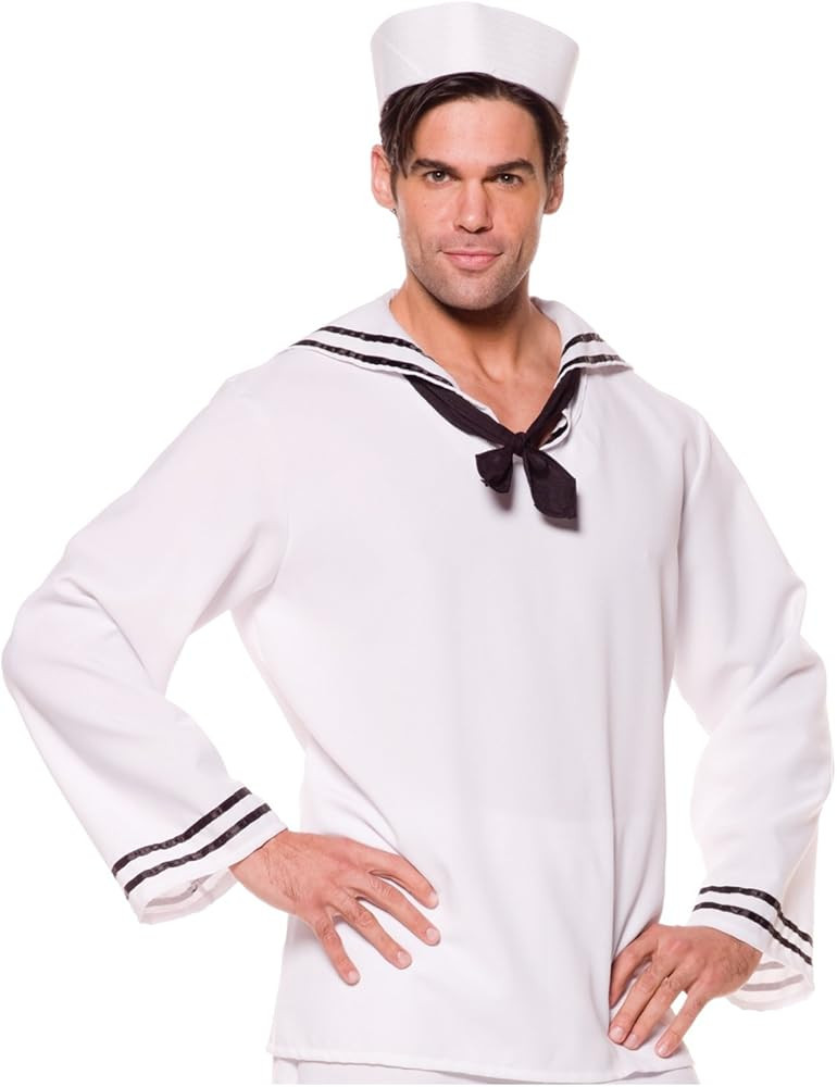 Underwraps Costumes Men's Sailor Costume - Shirt | Amazon (US)