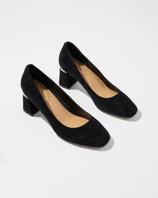 Suede Faux Pearl Heels | Chico's
