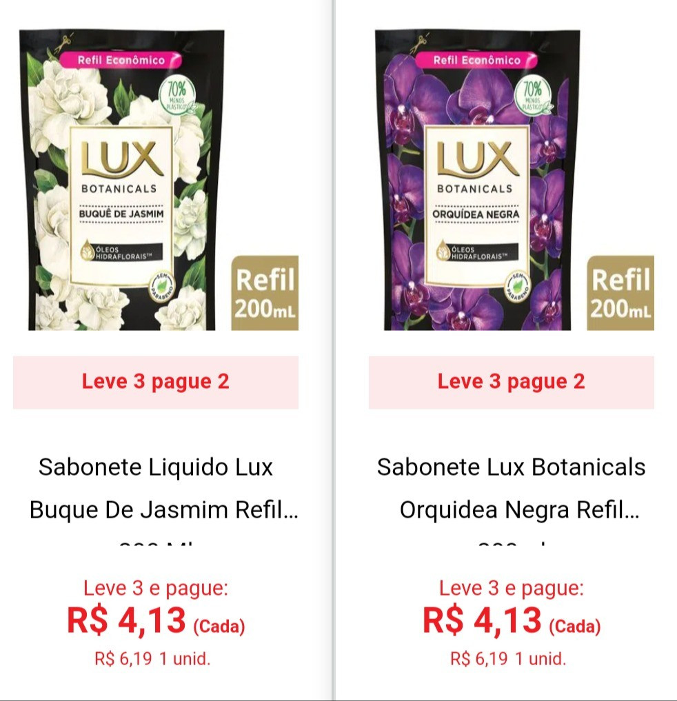 Os melhores sabonetes líquido.Em oferta na Pague Menos.

