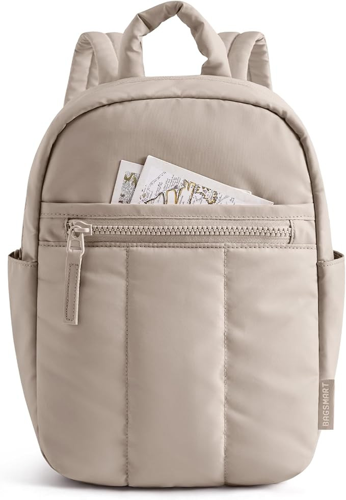 BAGSMART Mini Backpack for Women, Lightweight Small Backpack Purse, Camel | Lightweight, water-re... | Amazon (US)