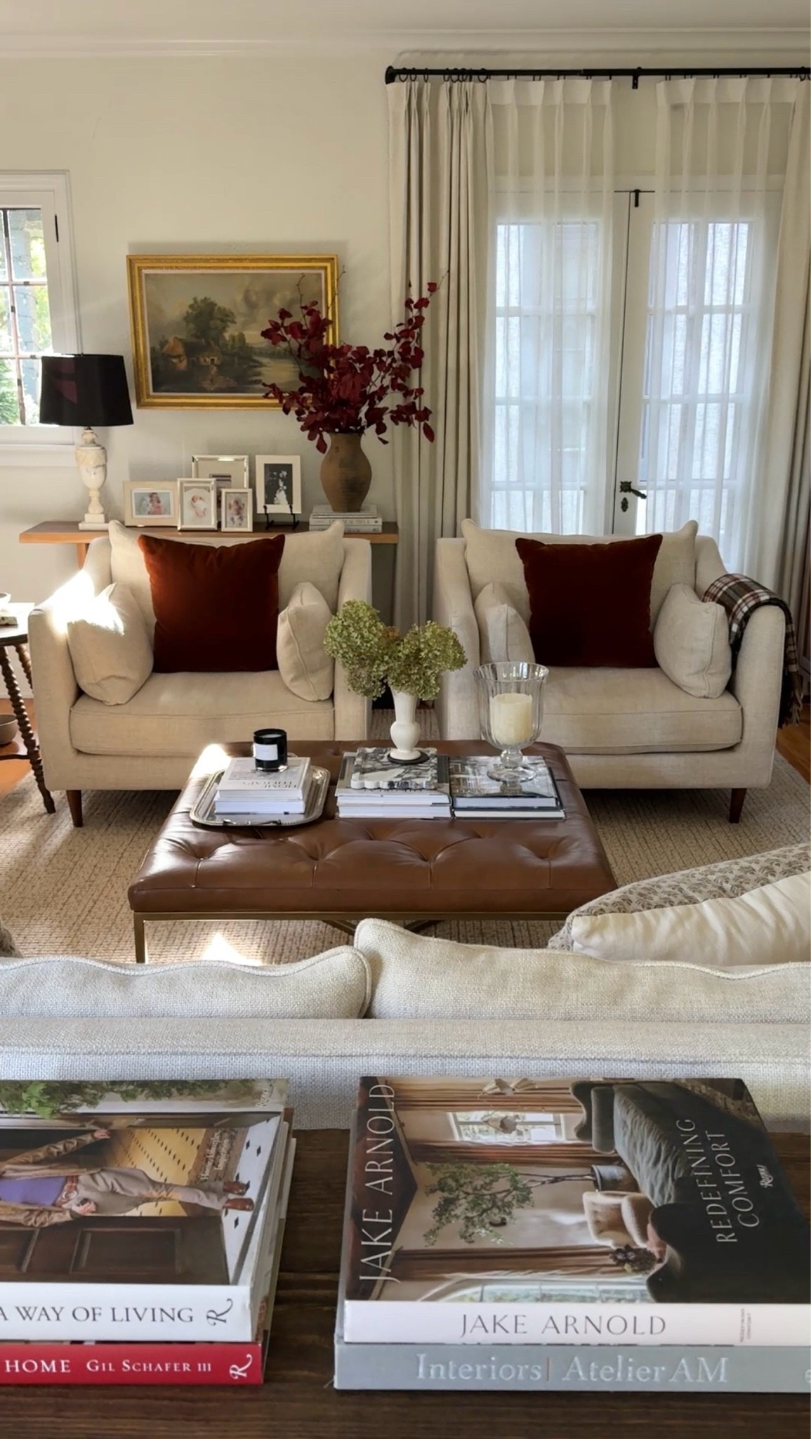My double rod curtains and living room items. My exact double rods are no longer sold but linked another one with great reviews. #livingroomdesign