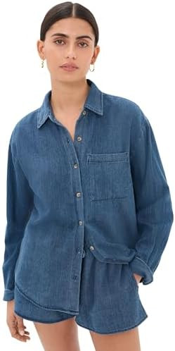 Z SUPPLY Women's Perfect Twill Button Down Shirt | Amazon (US)