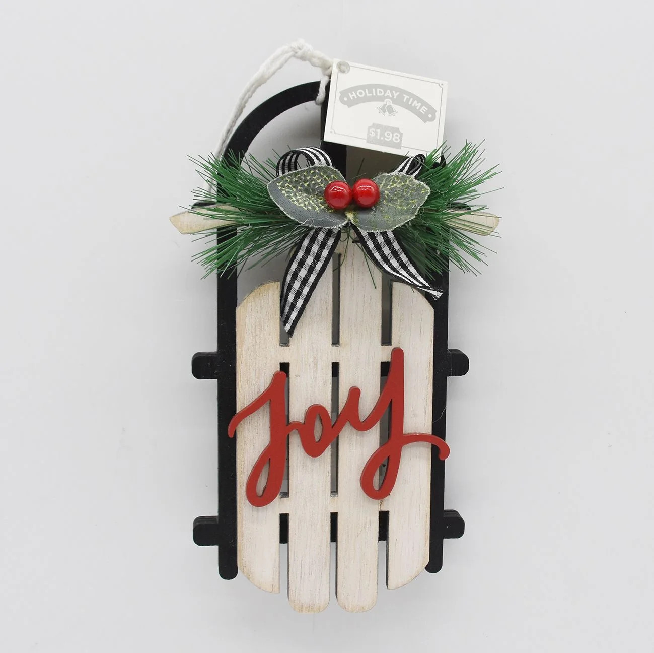 Holiday Time Natural Christmas Ornament, Joy | Walmart (US)