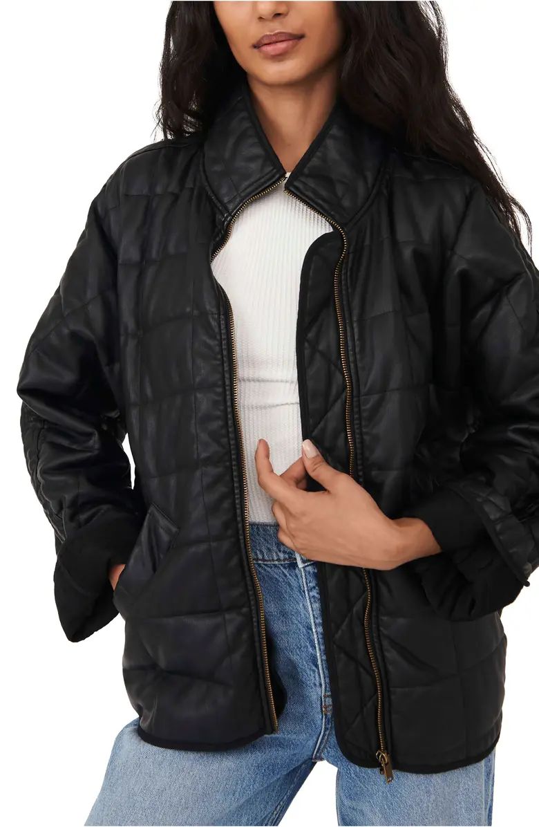 Free People Quilted Faux Leather Jacket | Nordstrom | Nordstrom