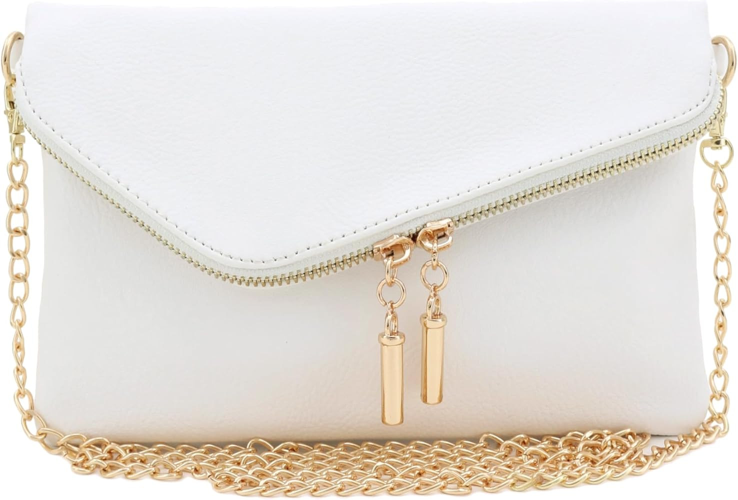 FashionPuzzle Envelope Wristlet Clutch Crossbody Bag with Chain Strap | Amazon (US)