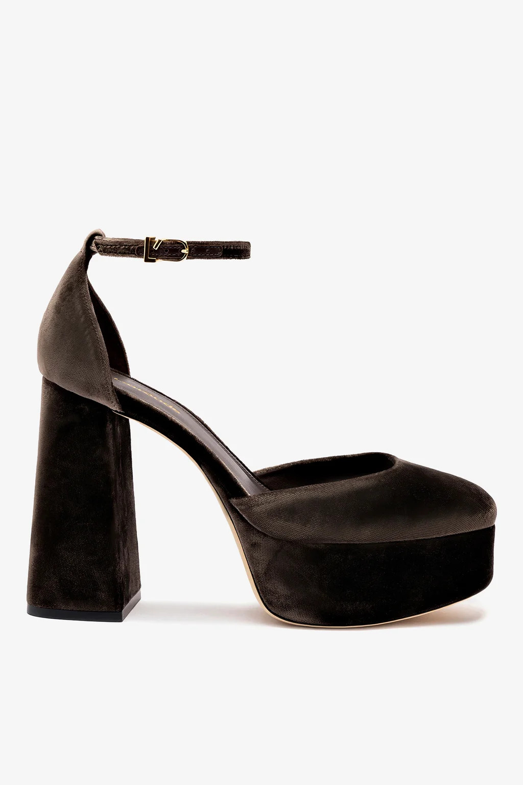 Ari Pump In Expresso Velvet | Larroude