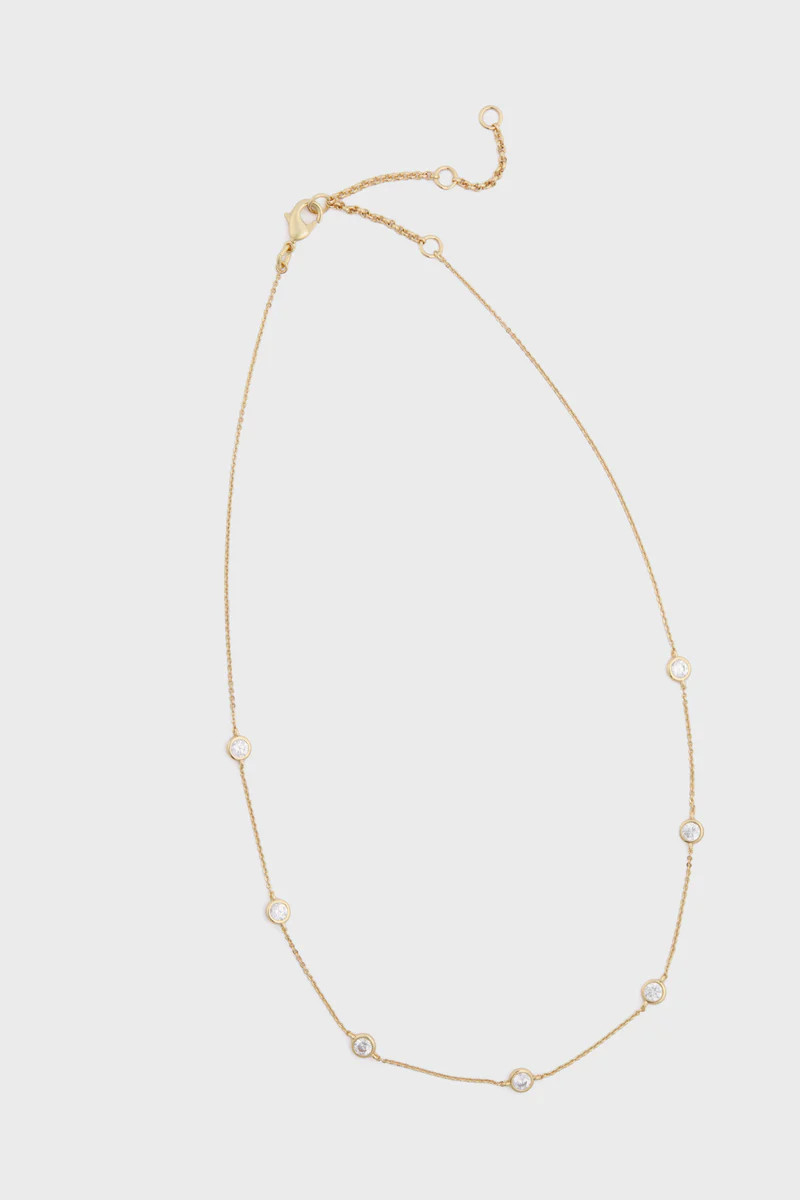 Gold Bezel Strand Necklace | Tuckernuck (US)